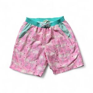 Z8- Matiltda Jane Men’s XS Swimsuit Swim Pink Flamingo Print Shorts